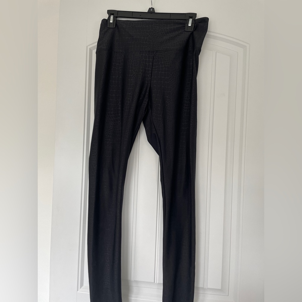 Black Alligator Print Fashion Leggings